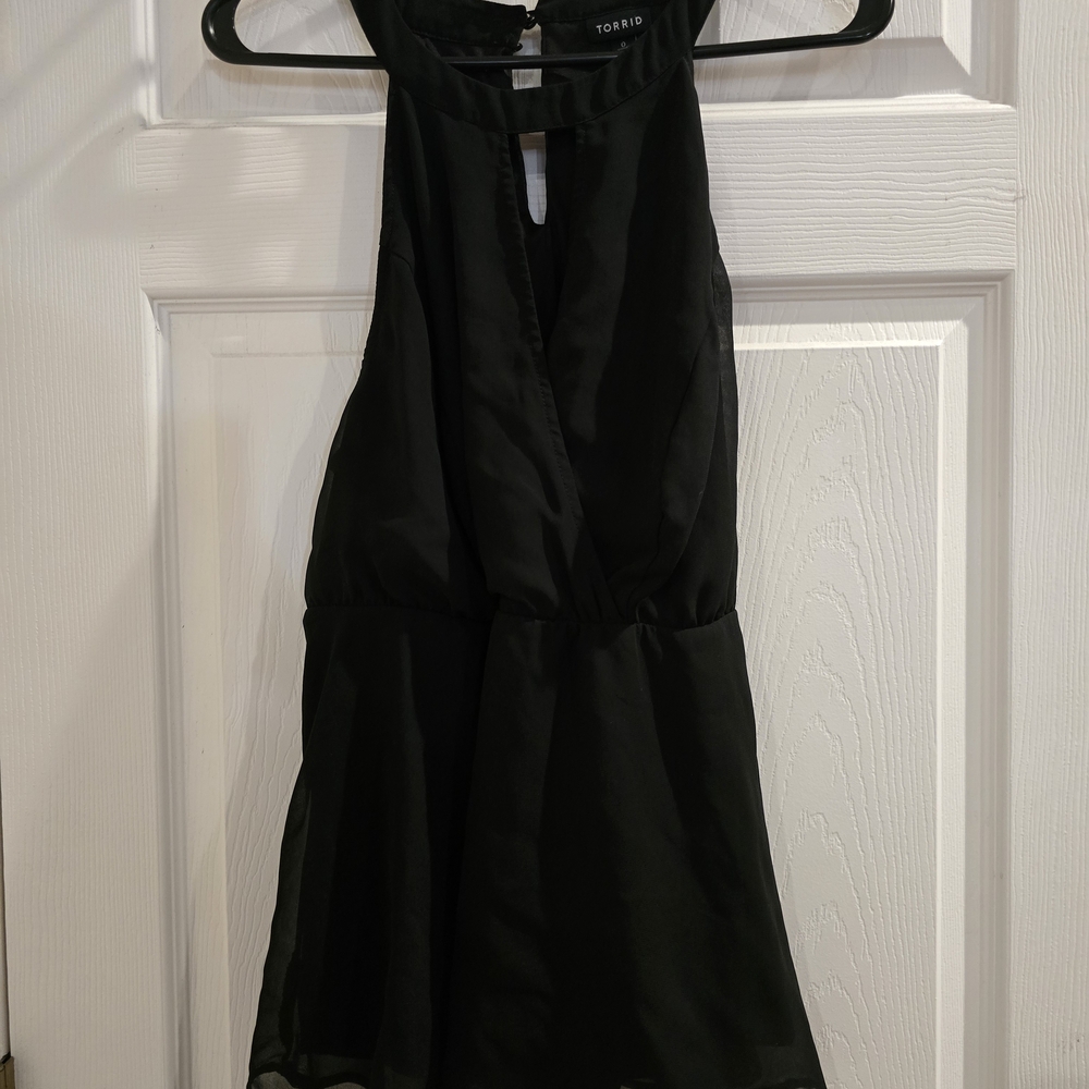 Torrid Black Sleeveless Dressy Blouse